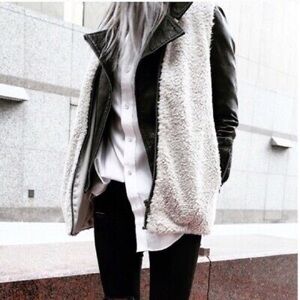 Wilfred Cream Teddy Vest Cozy Chic Outerwear